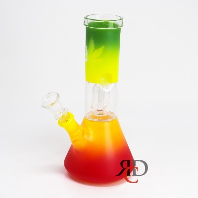 WATER PIPE SINGLE PERCULATOR RASTA LEAF PR1012 1CT